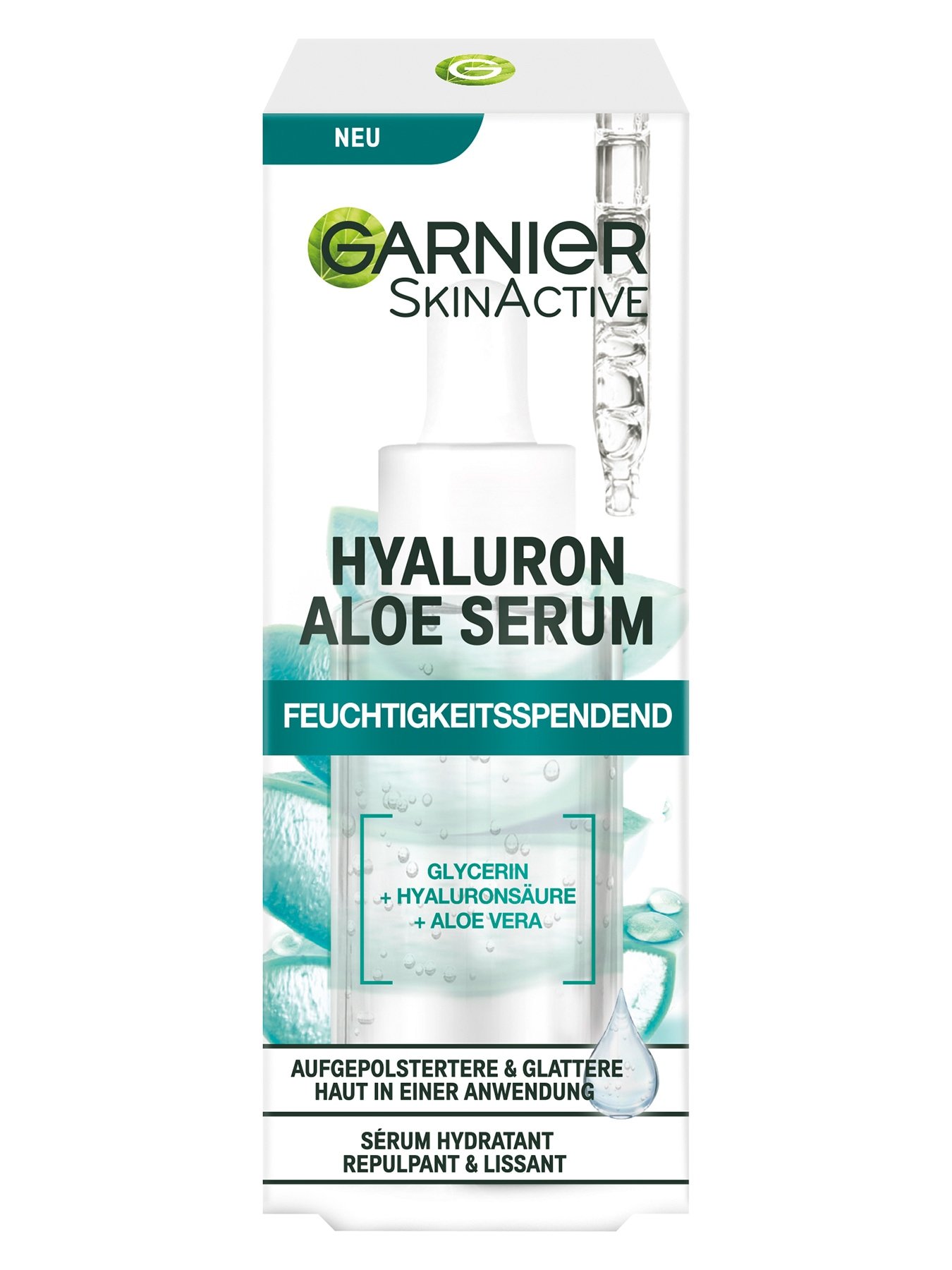 SkinActive Hyaluron Aloe Serum mit | Garnier vera Aloe