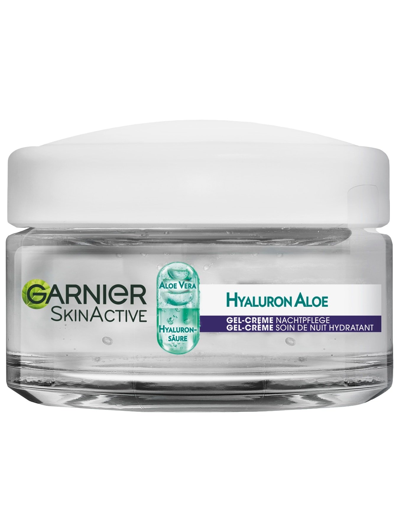 Hyaluron Aloe Hydra Booster Gel-Creme Nachtpflege - Tiegel Front