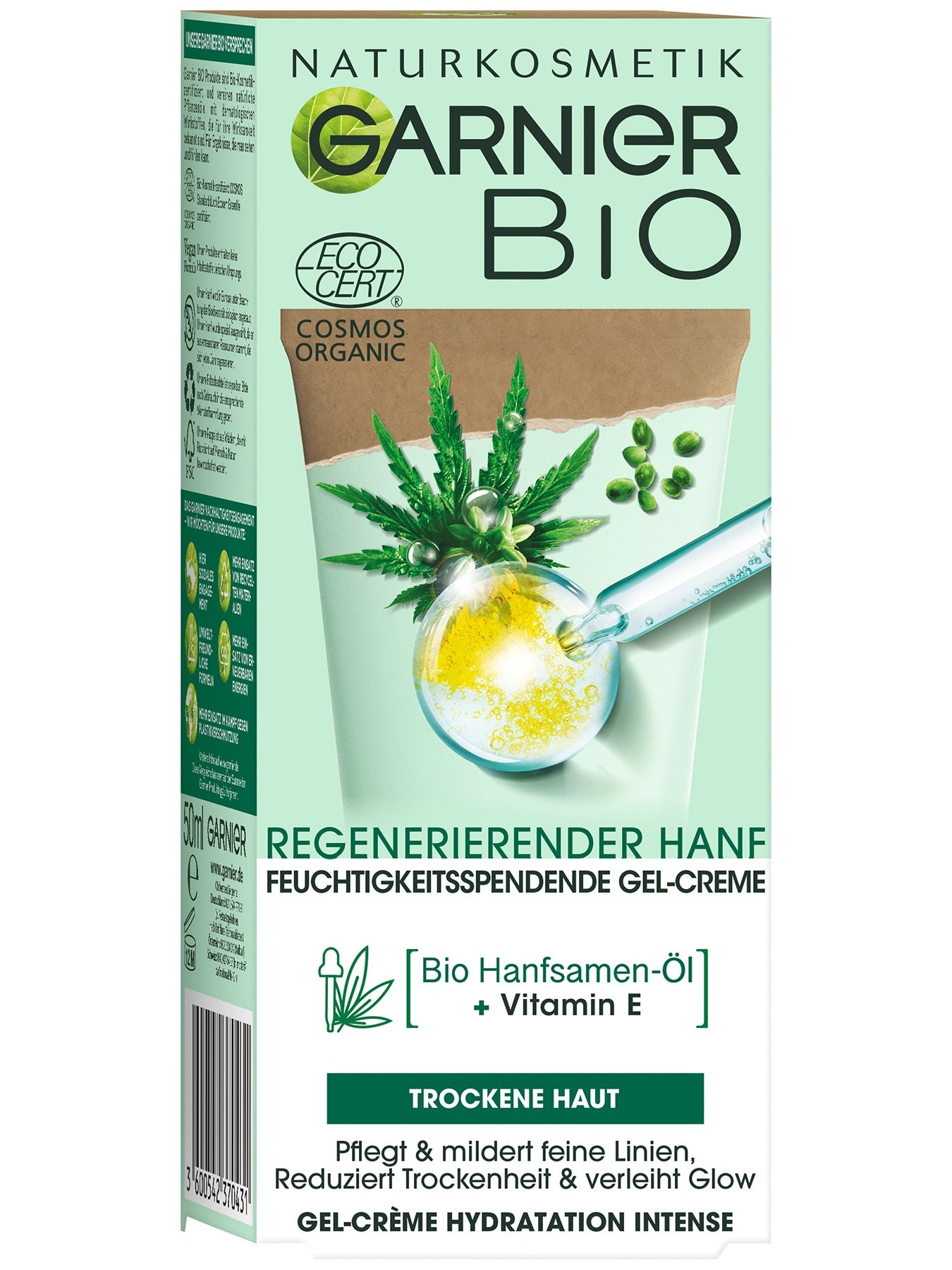 Garnier Bio-Hanf Feuchtigkeit & Aufbau Gel-Creme - Verpackung