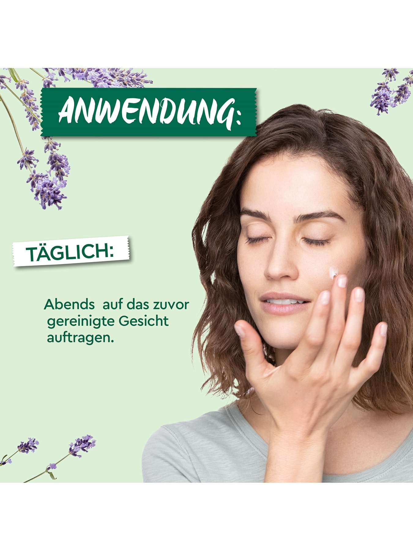 Anwendungshinweise Lavendel Anti-Falten Schlafcreme