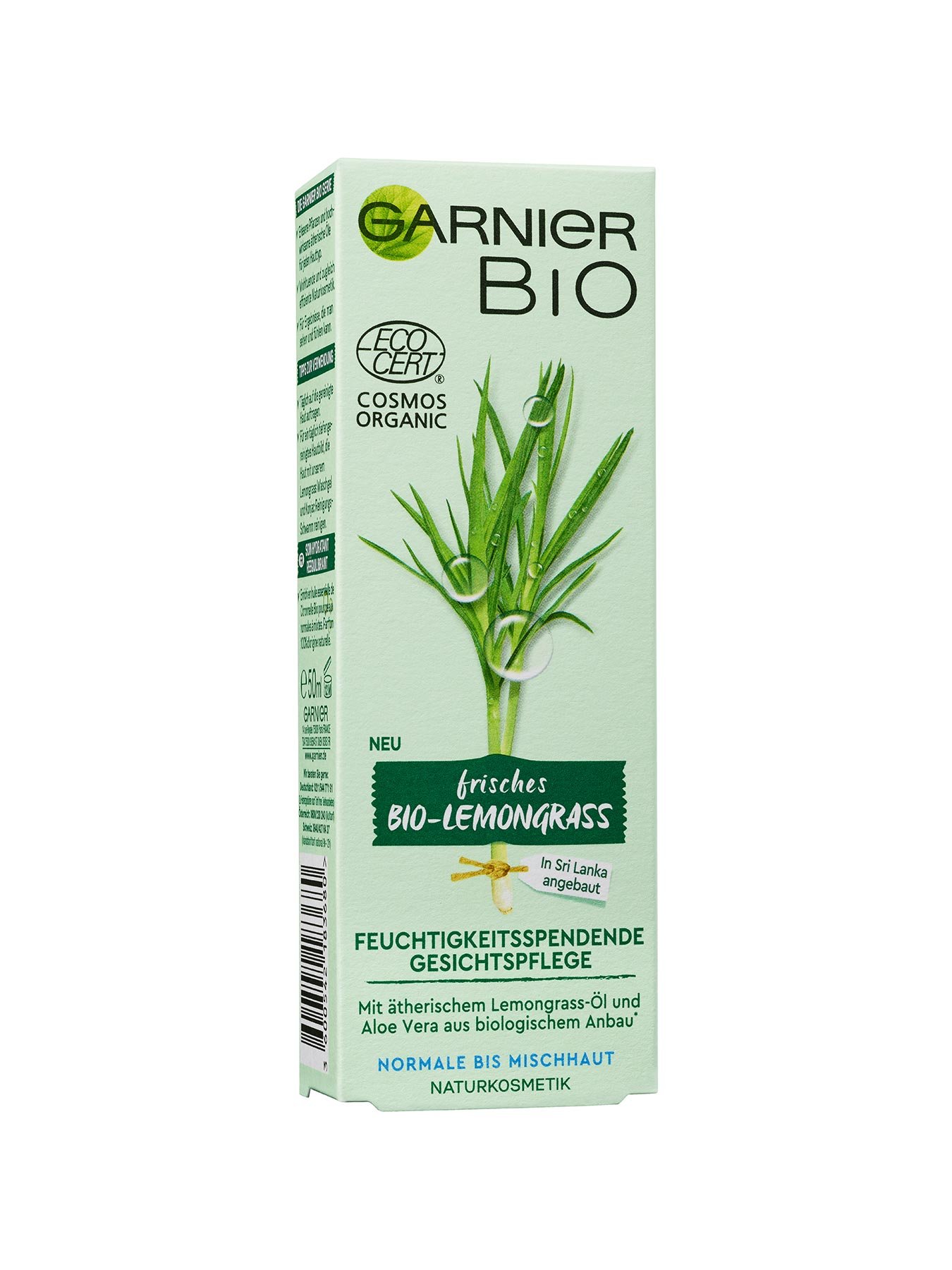 Bio-Lemongrass-Feuchtigkeitsspendende-Gesichtspflege-Bio-50ml-Verpackung-Vorderseite-Garnier-DE-gr