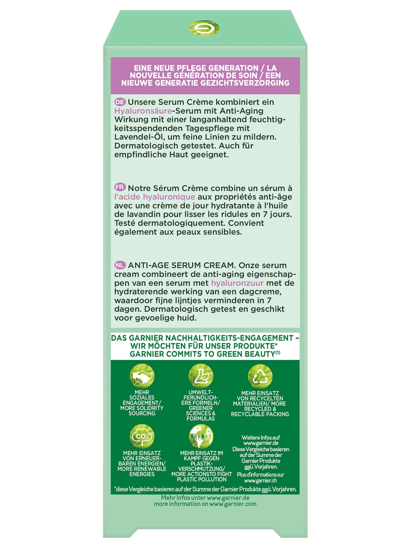 Bio Lavendel Anti-Aging Serum Crème Rückseite