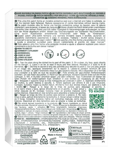 Produktabbildung Garnier 8H Invisible Pimple Patch hinten