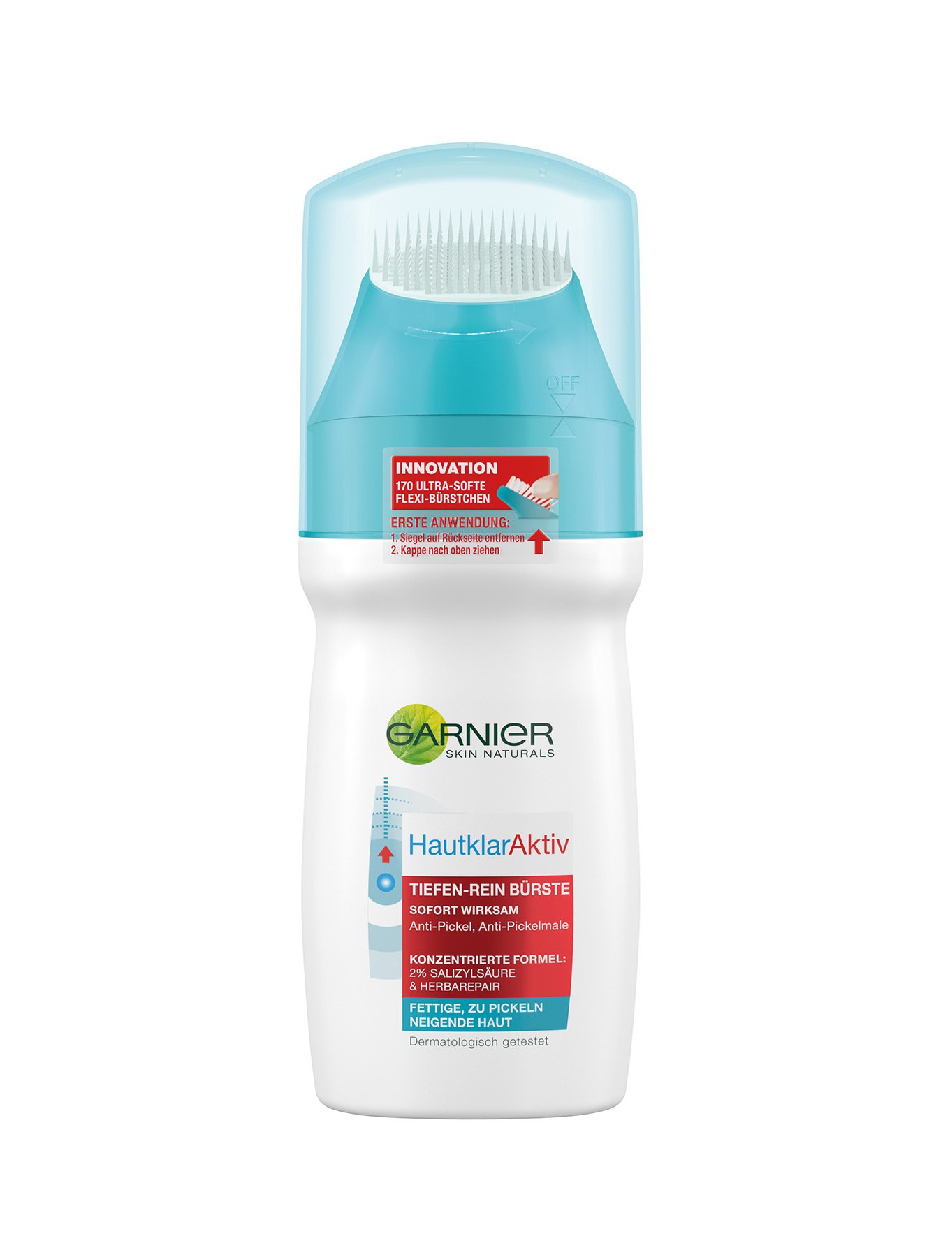 Tiefen-Rein-Buerste-Hautklar-Aktiv-150ml-Vorderseite-Garnier-Deutschland-gr