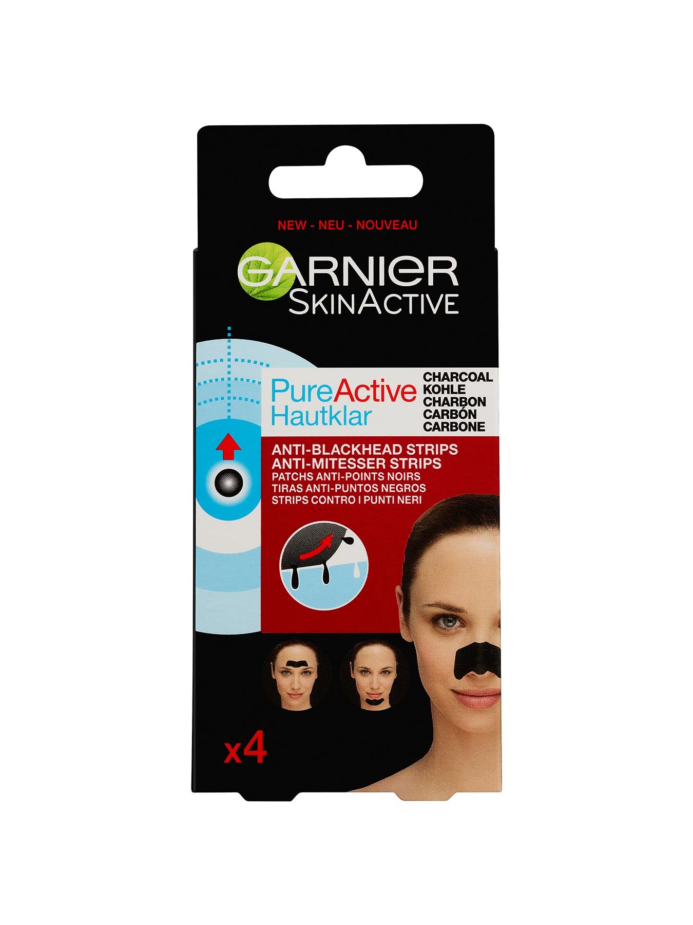 Garnier Hautklar - Anti-Mitesser-Strips mit Aktivkohle| Garnier