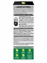 SkinActive AHA + BHA Anti-Unreinheiten Serum mit Kohle - Verpackung Rückansicht