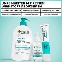 Das Garnier Hautklar Salicylic Anti-Unreinheiten Serum, mit 7% Salicylsäure + Centella Asiatica Komplex! Starker Wirkstoff für starke Ergebnisse.