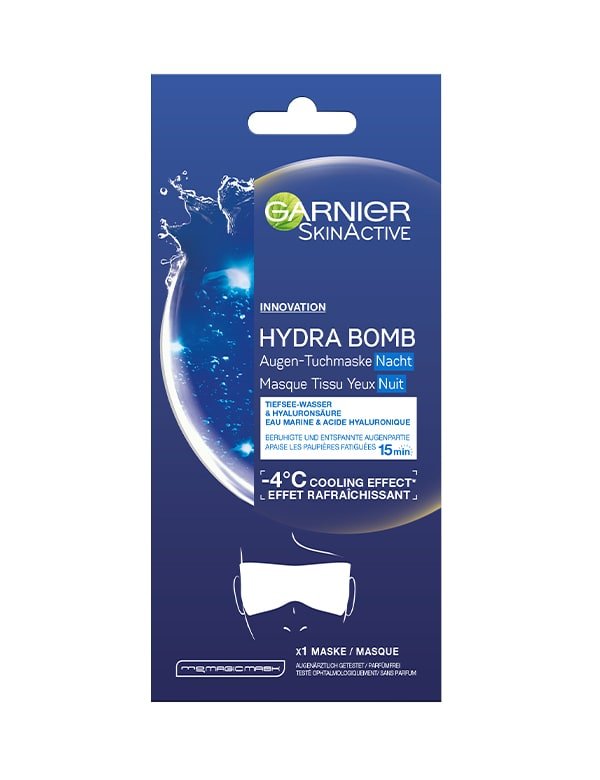 Hydra Bomb Augen-Tuchmaske Nacht mit Hyaluronsäure und Tiefsee-Wasser