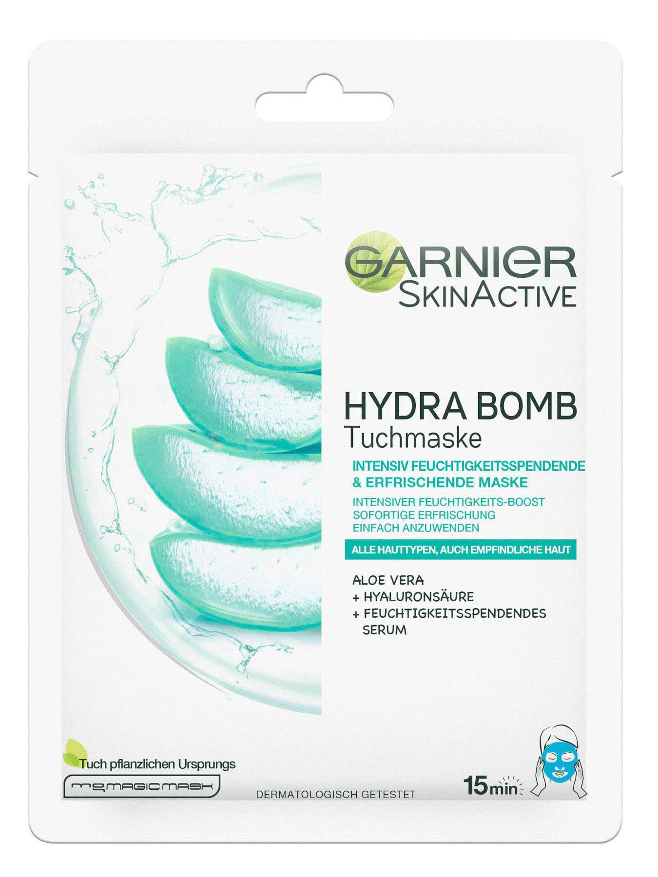Hydra Bomb Tuchmaske mit Aloe Vera für feuchtigkeitsbedürftige Haut