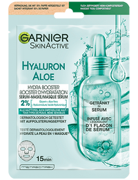 SkinActive Hyaluron Aloe Hydra Booster Serum-Maske Verpackung Packshot