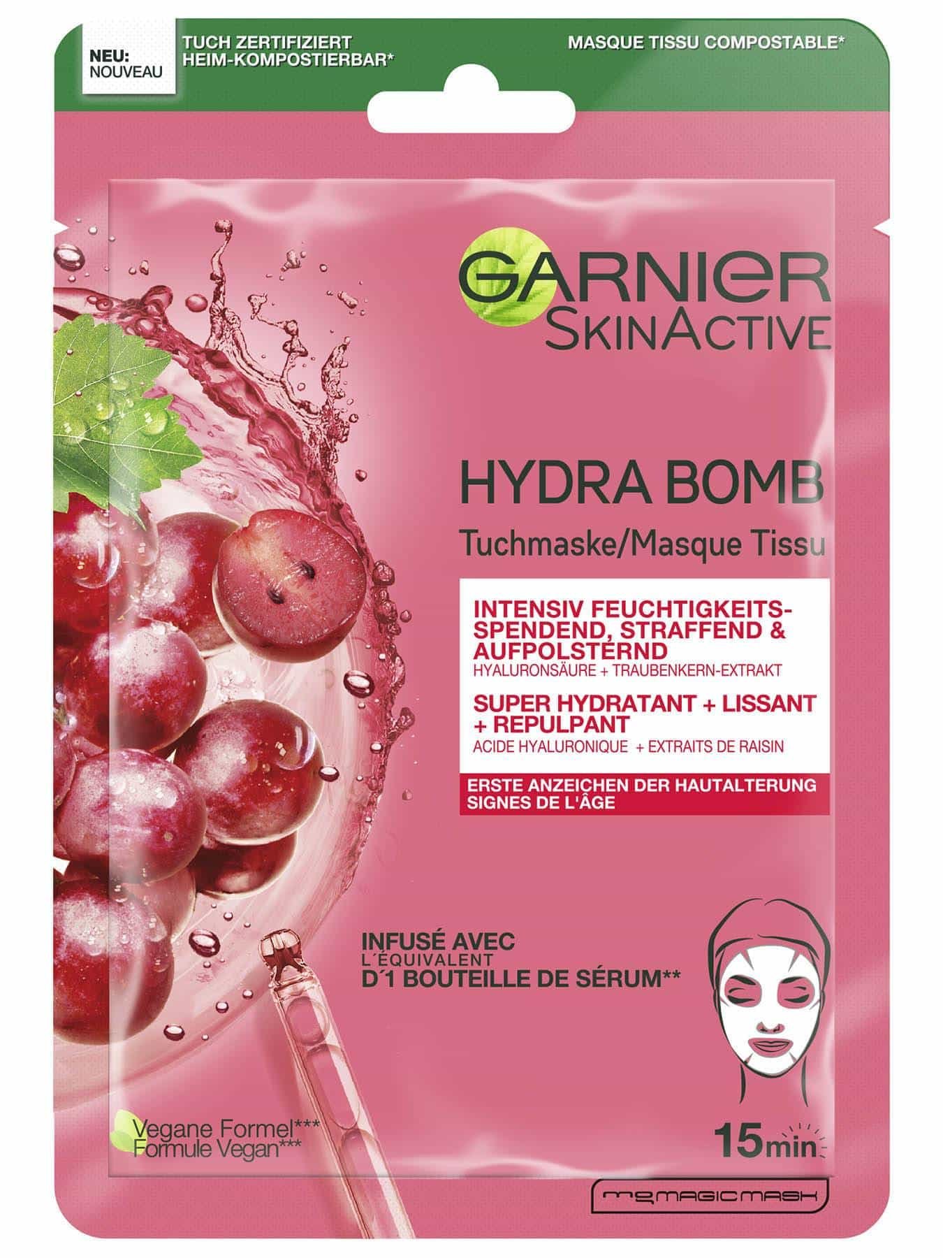 Garnier Hydra Bomb Tuchmaske Anti-Age - Verpackung Vorderseite