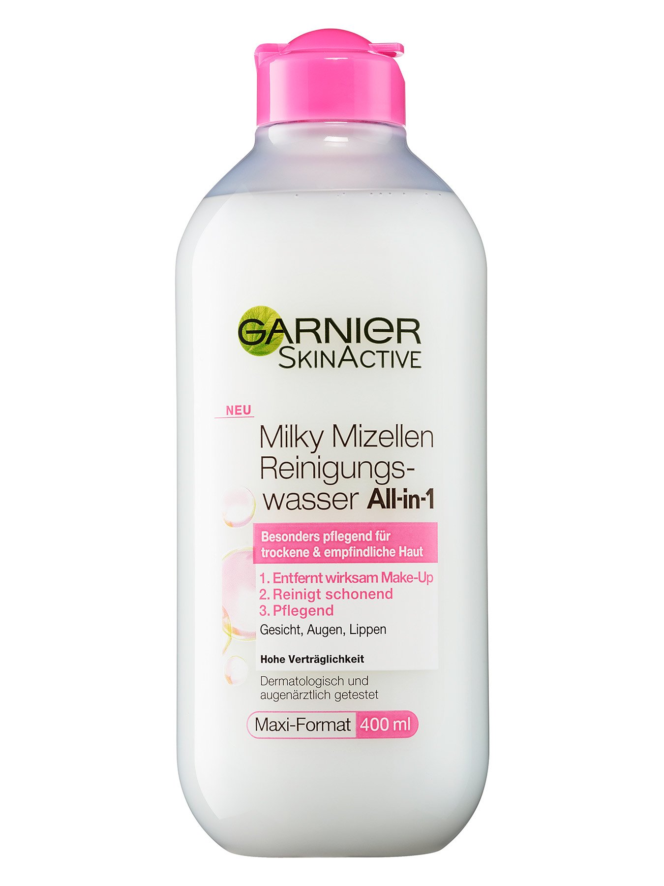 Milky-Mizellen-Reinigungswasser-All-in-1-Trockene-Empfindliche-Haut-Mizellen-400ml-Vor-Garnier-DE-gr