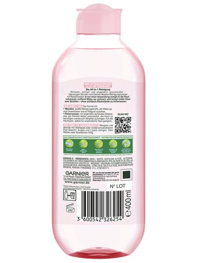 Reinigungswasser All-in-1 mit Rosenwasser - Rückseite Produkt