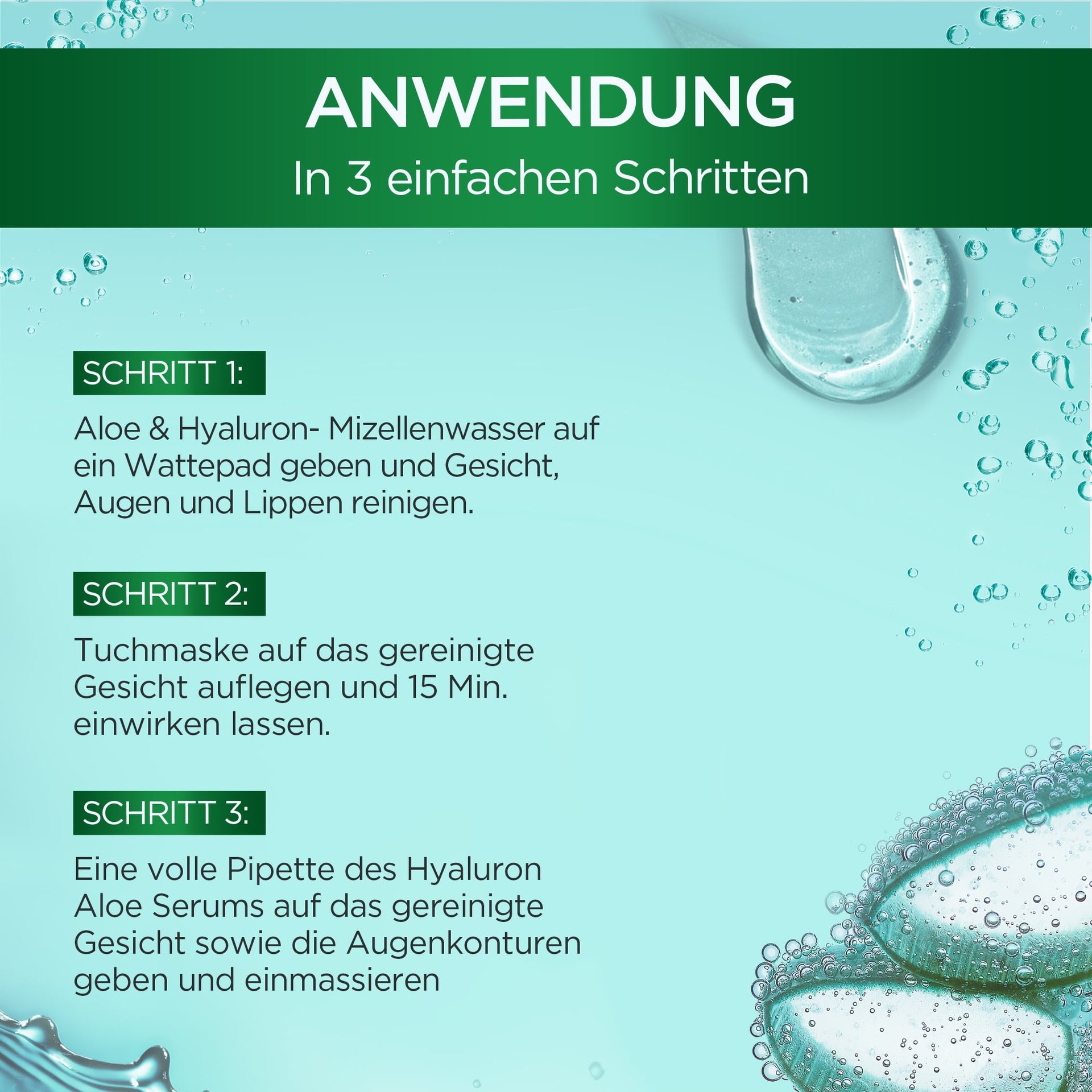 Skin Youcare Aloe Coffret Anwendung in 3 Schritten 