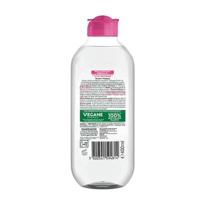 Garnier Mizellen Reinigungswasser für trockene, empfindliche Haut Rückseite