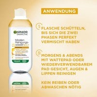 Anwendungshinweise Garnier Mizellen Reinigungswasser All-in-1 Waterproof Produktbild