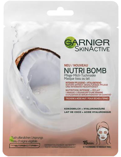 Garnier Nutri Bomb Tuchmaske Kokosmilch Produktabbildung