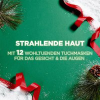 Strahlende Haut mit 12 Tuchmasken für Gesicht und Augen