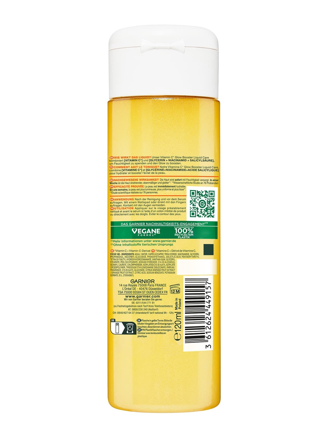 Produktabbildung Vitamin C Glow Booster Liquid Care hinten