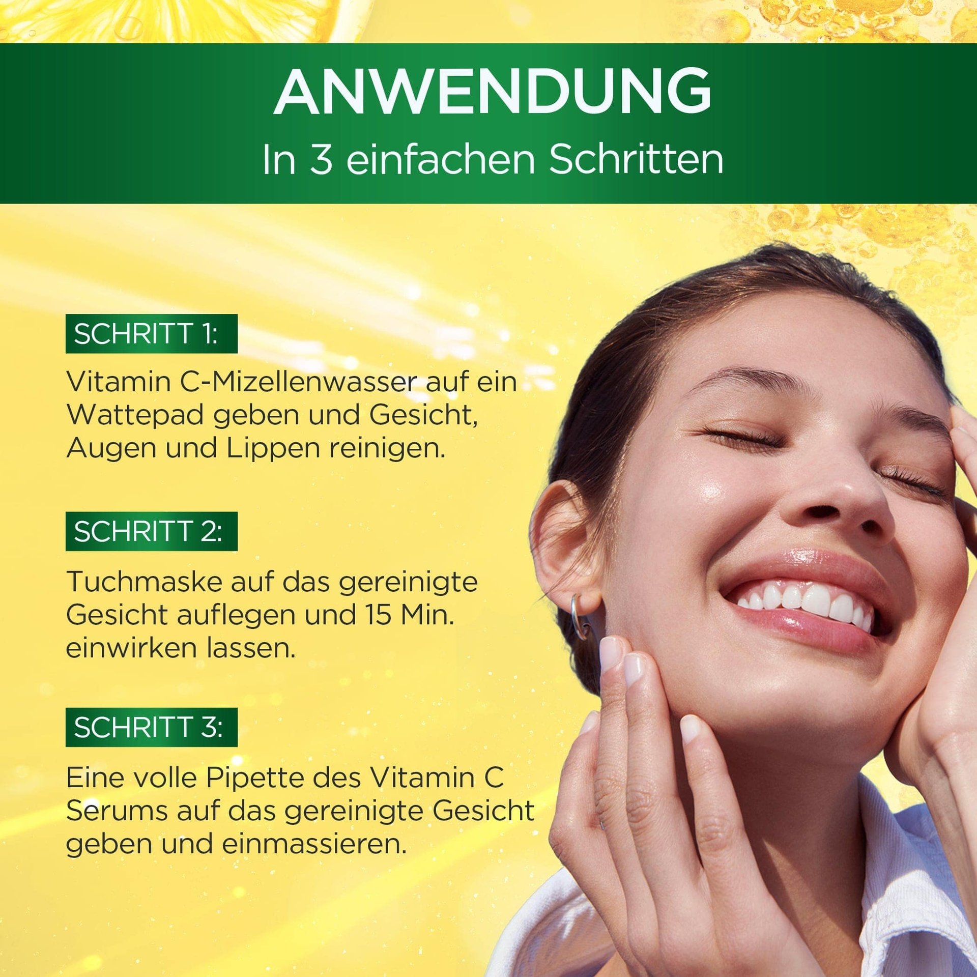 Skin Vitamin C Coffret Anwendung in 3 Schritten