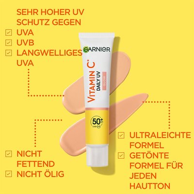 Vorteile des SkinActive Vitamin C Daily UV Ultraleichtes Fluid Glow LSF 50+