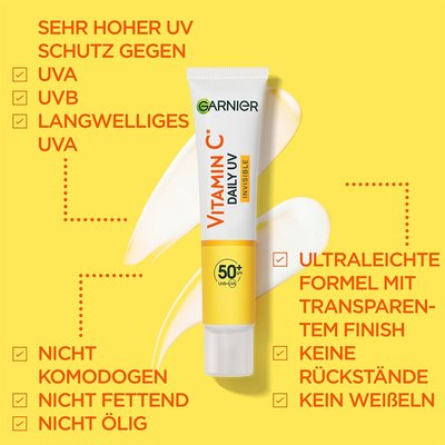 Vorteile des SkinActive Vitamin C Daily UV Ultraleichtes Fluid Invisible LSF 50+