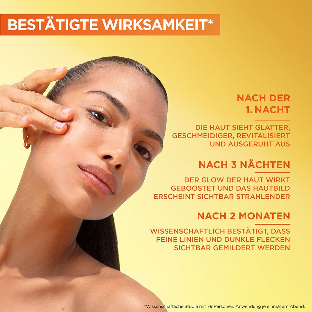 Wirksamkeit des SkinActive Vitamin C Glow Booster Nachtserum