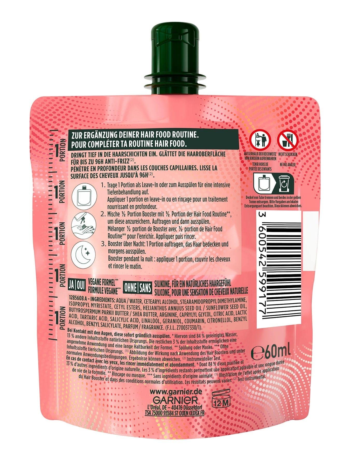 Garnier Fructis Hair Booster Aminosäure Produktverpackung hinten