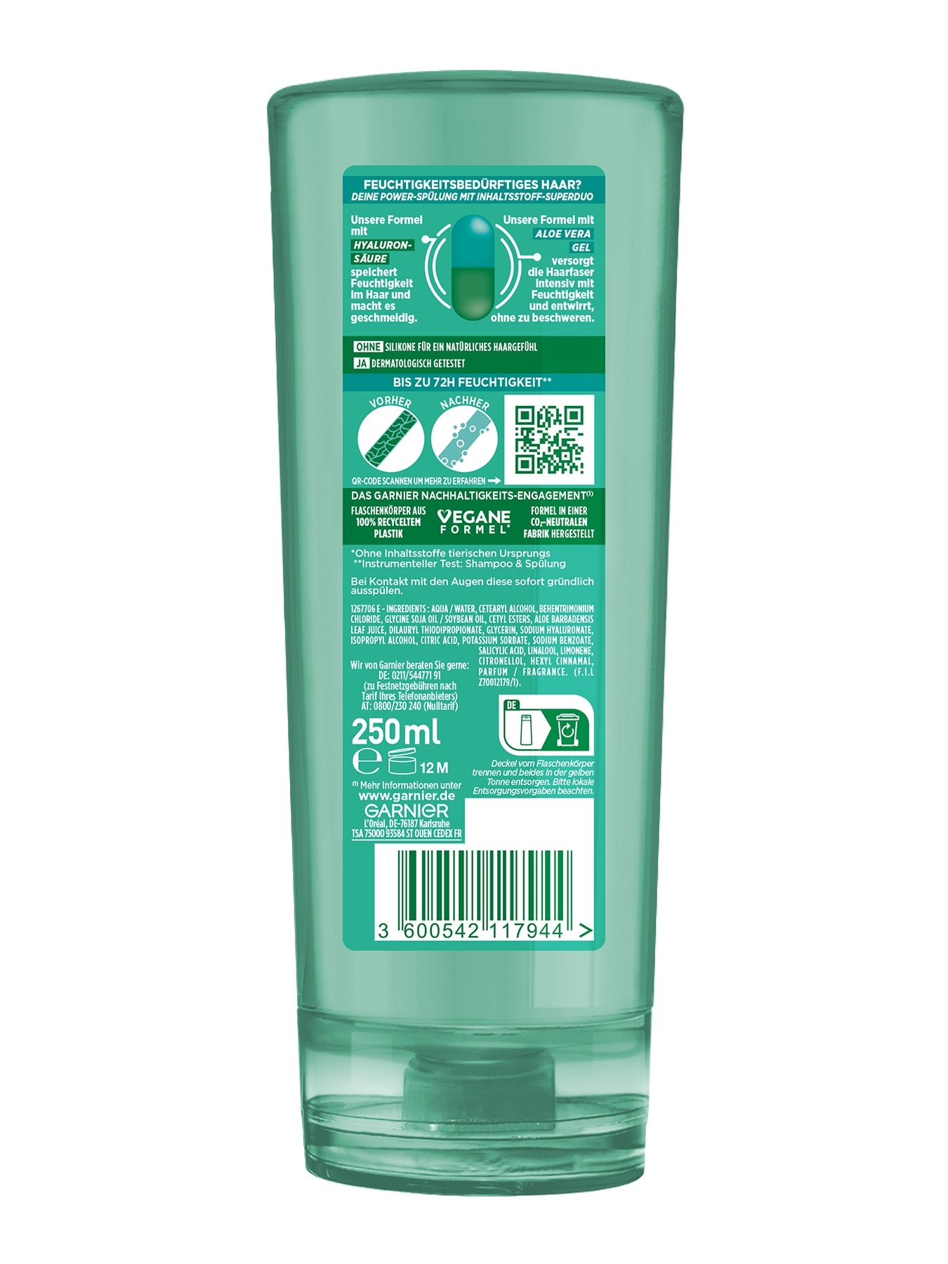 Fructis Kräftigende Spülung Aloe-Hydra-Bomb - Produkt Rückansicht