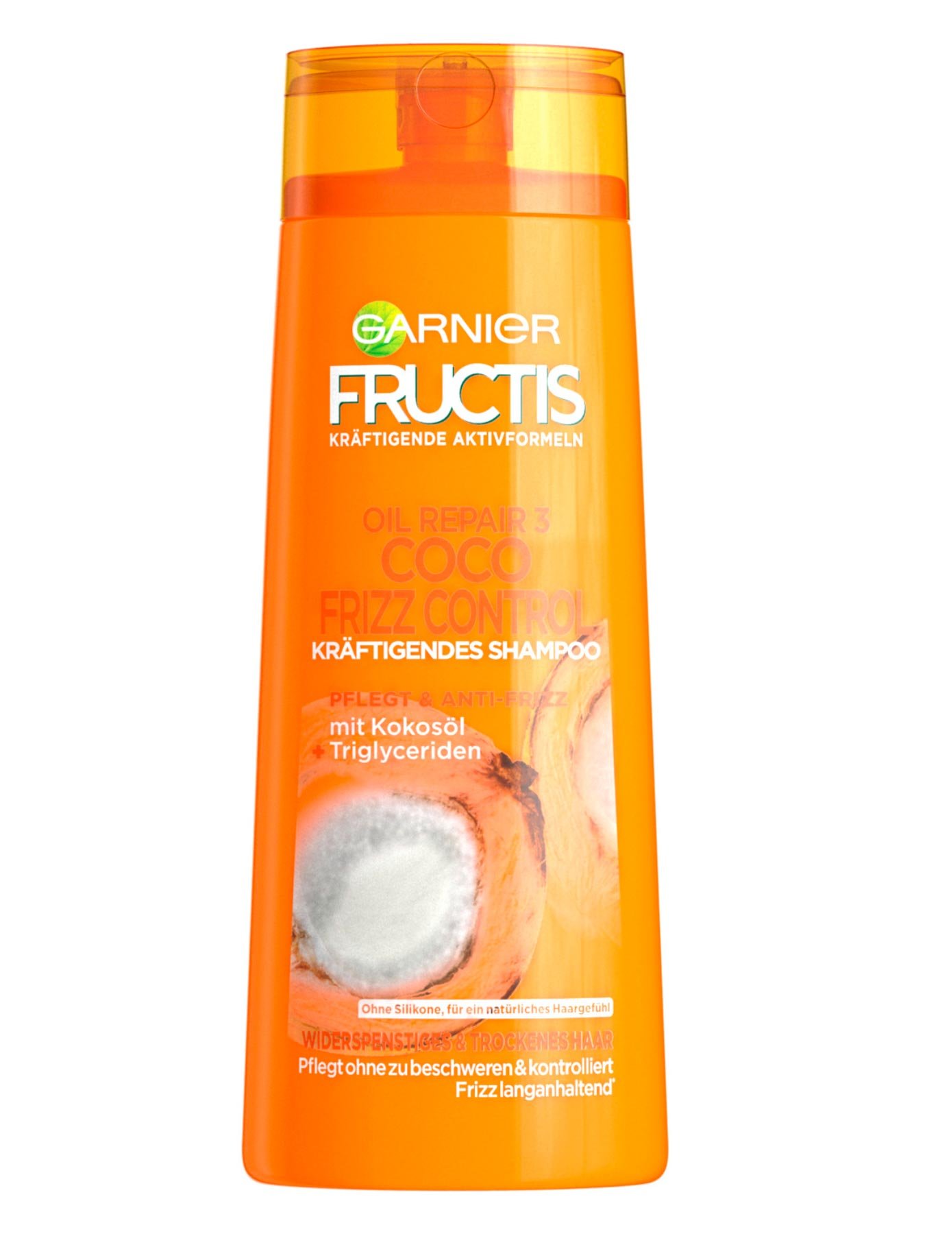 Oil Repair 3 Coco Frizz Control Kraftigendes Shampoo Fur Langanhaltende Anti Frizz Kontrolle Garnier