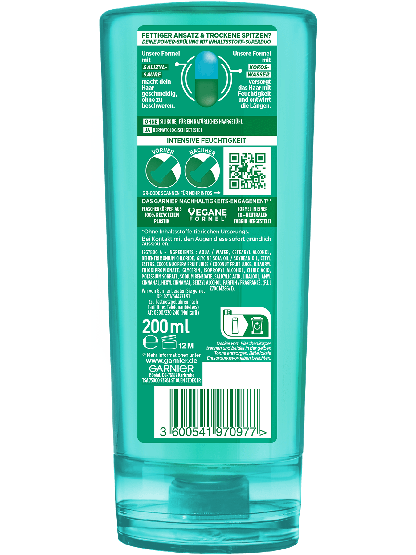 Fructis Coco Water Spülung Rückseite