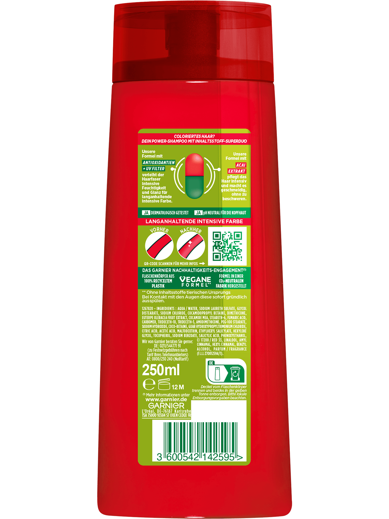 Fructis Farbpower Shampoo Rückseite