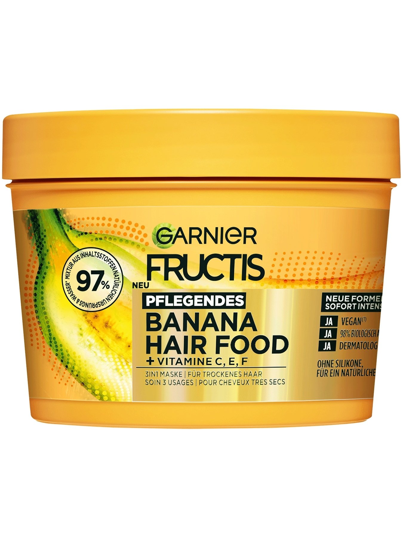 Fructis 3in1 Maske für trockenes Haar angereichert mit Banane - Produktabbildung