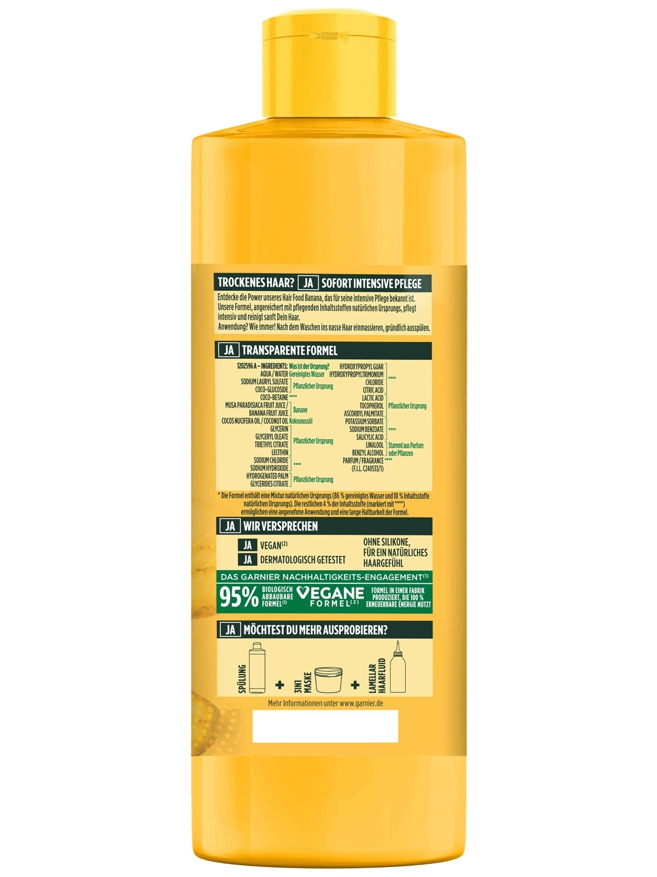 Fructis Hair Food Banana Shampoo - Produkt Rückansicht