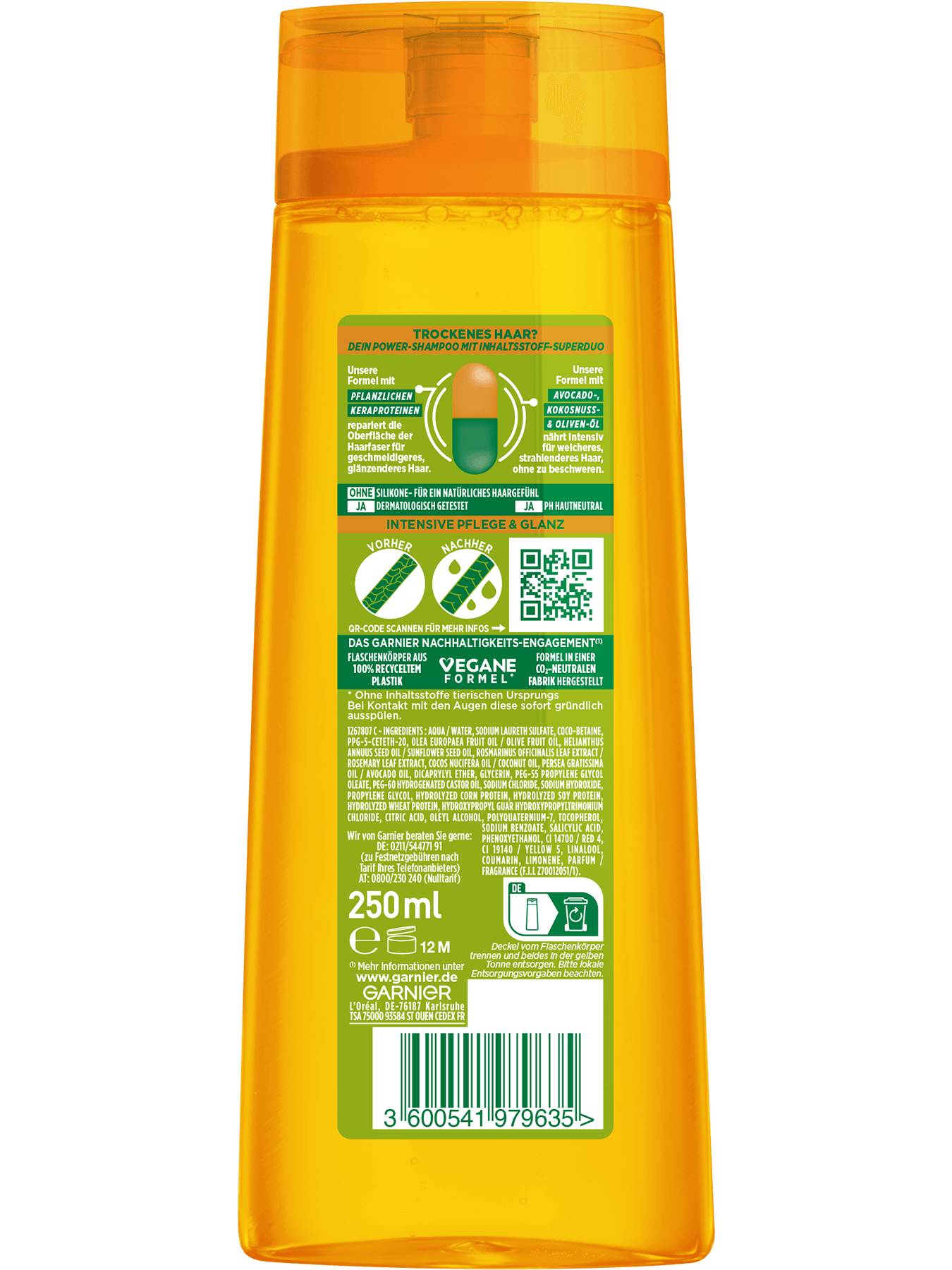 Fructis Kräftigendes Shampoo Oil-Repair 3 Rückseite
