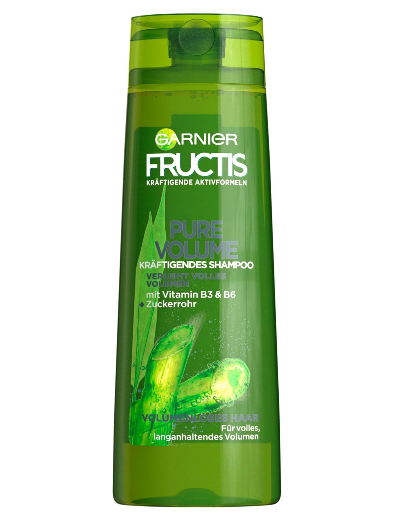 Kraeftigendes-Shampoo-Fructis-Pure-Volume-300ml-Vorderseite-Garnier-Deutschland-gross