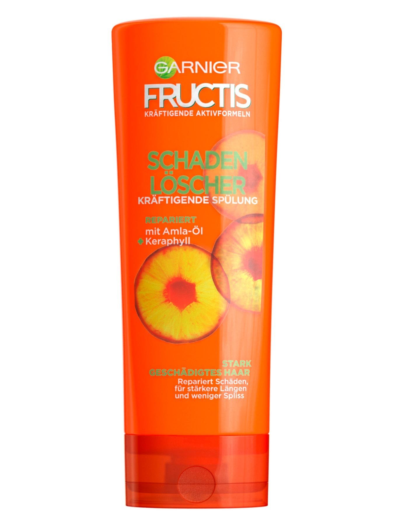 Kraeftigende-Spuelung-Fructis-Schaden-Loescher-250ml-Vorderseite-Garnier-Deutschland-gross