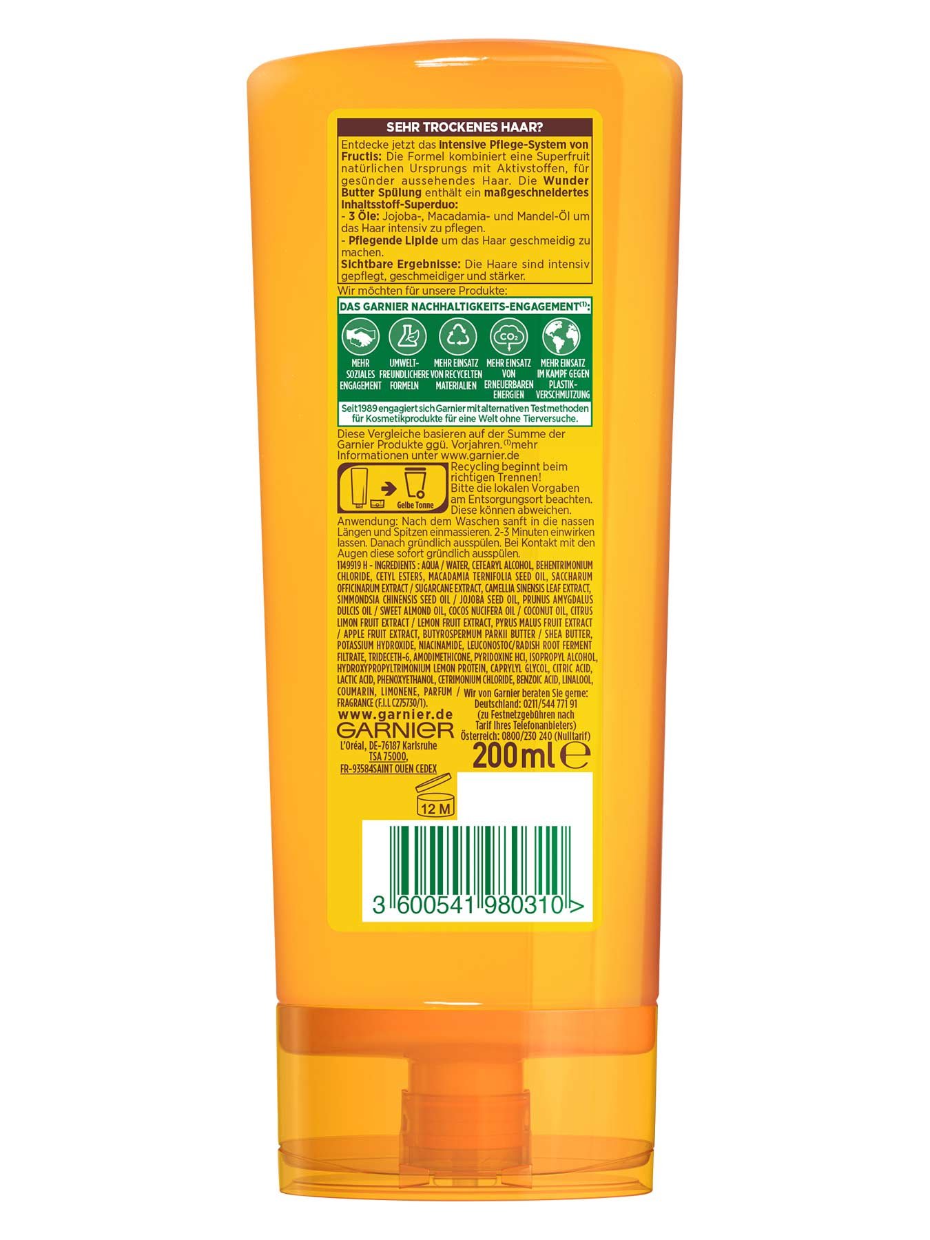 Kraeftigende-Spuelung-Fructis-Oil-Repair-3-Wunder-Butter-200ml-Rueckseite-Garnier-Deutschland-gross