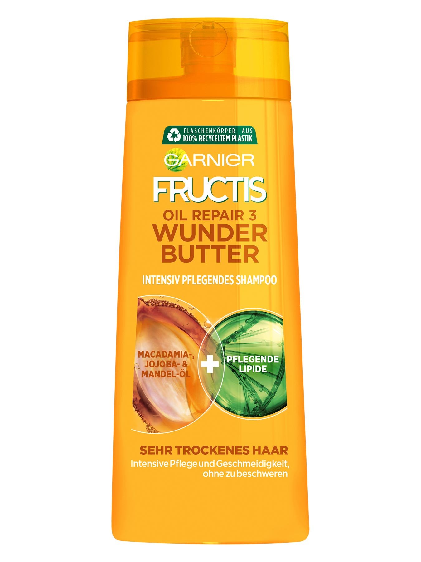 Kraeftigendes-Shampoo-Fructis-Oil-Repair-3-Wunder-Butter-250ml-Vorderseite-Garnier-Deutschland-gross