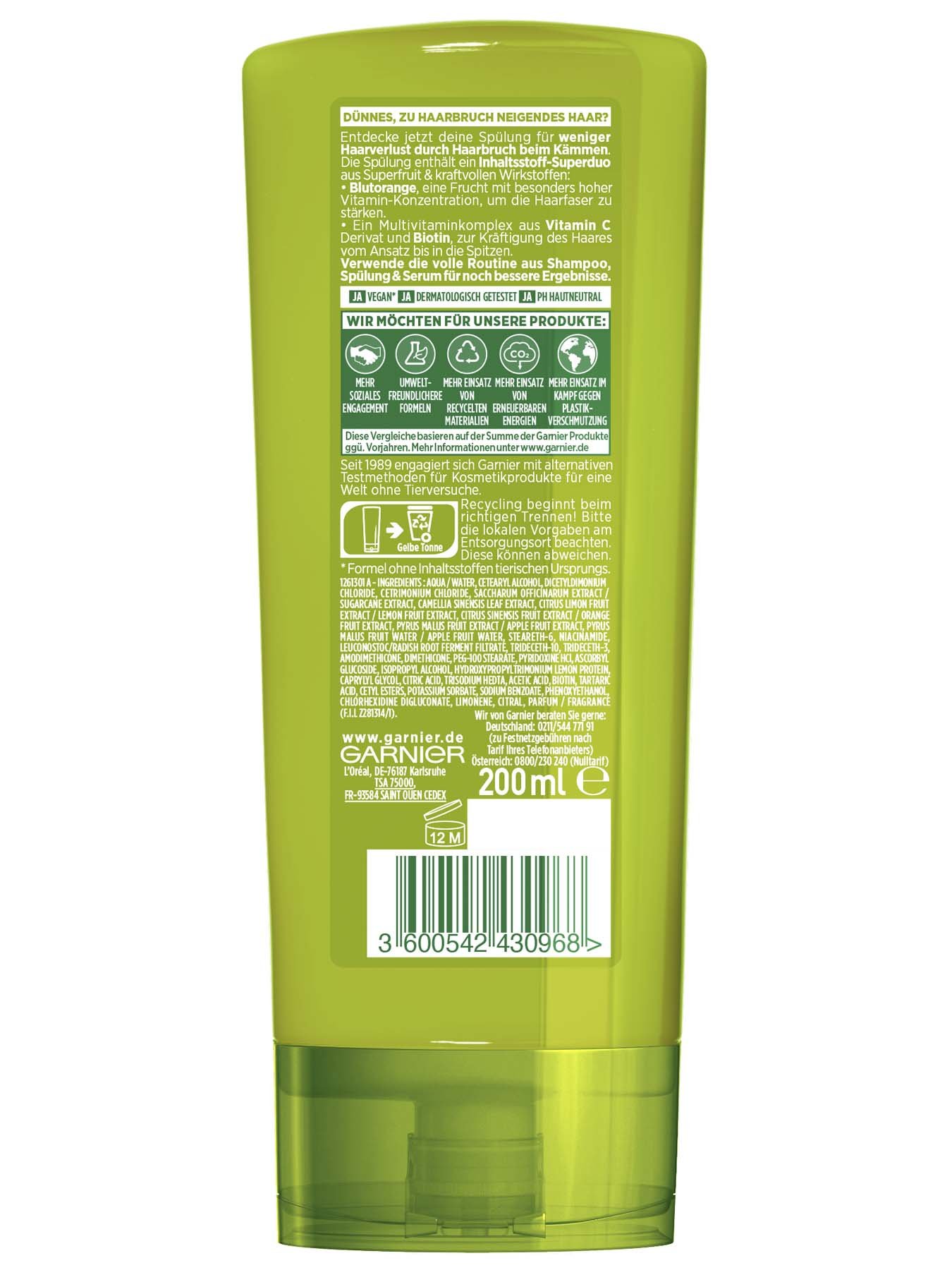 Fructis Vitamine & Kraft Kräftigende Spülung Produktbild