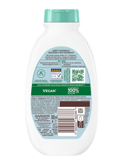 Wahre Schätze für Kinder mildes 2in1 Shampoo Sanfte Hafermilch 300ml - Produkt Rückansicht