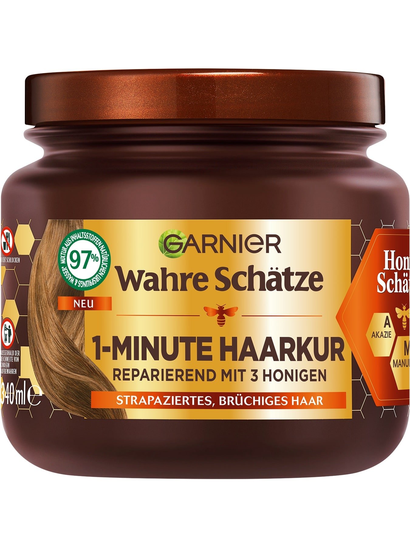 Wahre Schätze 1-Minute Haarkur Honig Bienenwachs - Produktabbildung