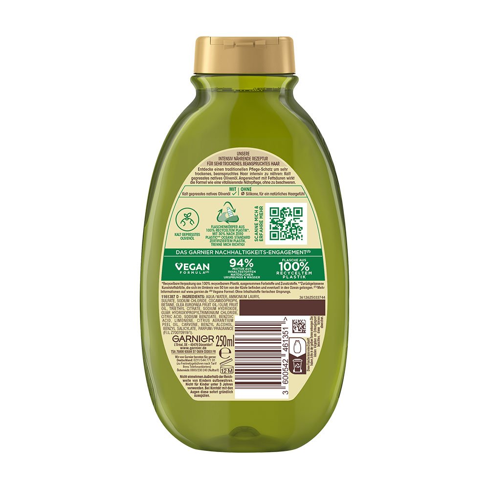 Wahre Schätze Nährendes Shampoo Mythische Olive - Produkt Rückansicht