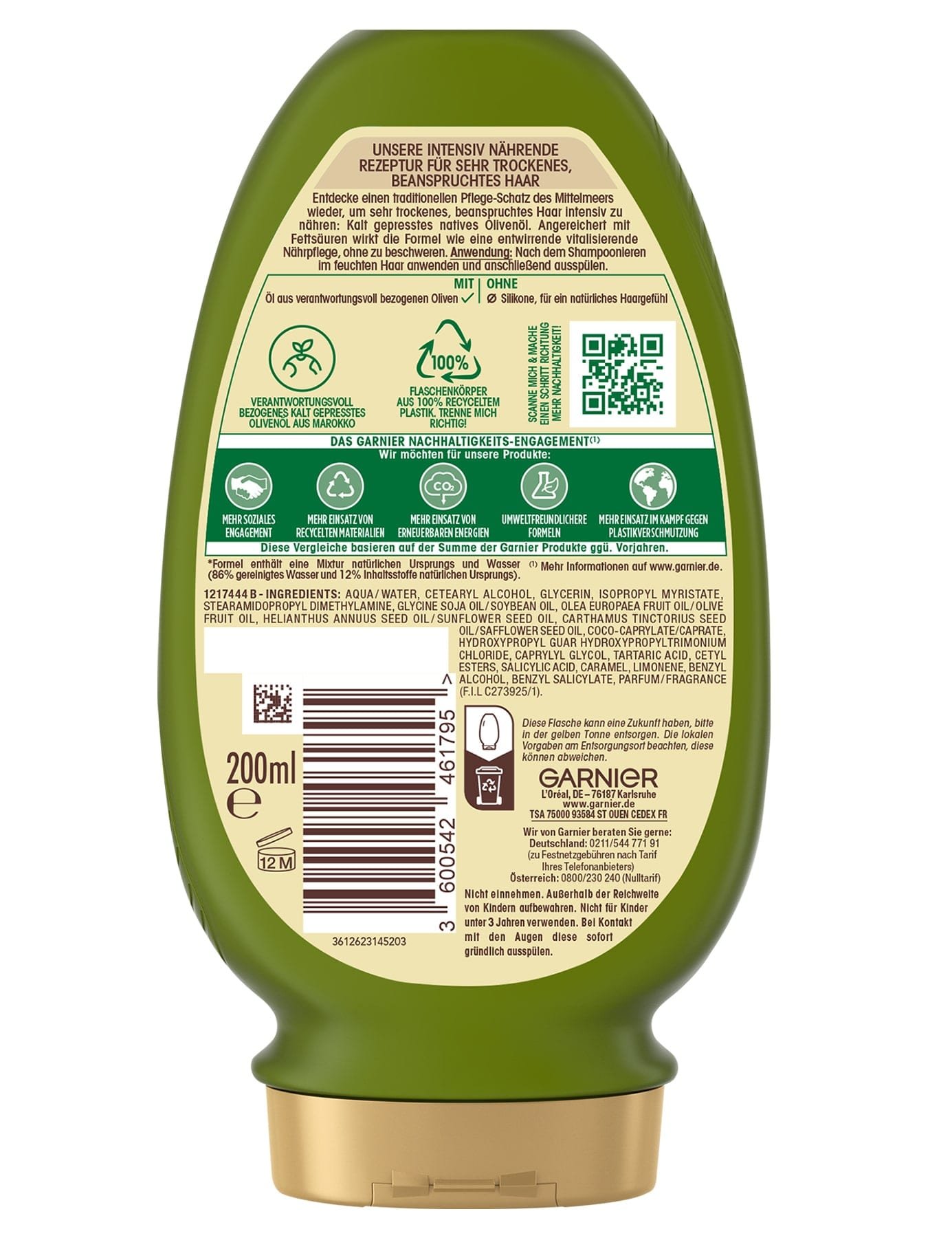 Wahre Schätze Nährende Spülung Mythische Olive - Produkt Rückansicht