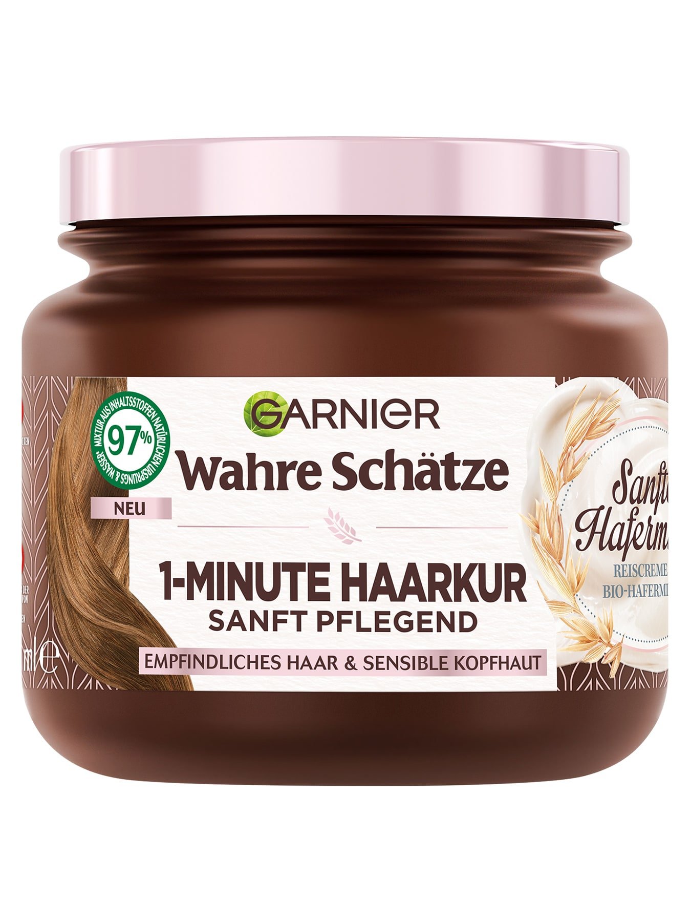 1-Minute Haarkur – Hafermilch Garnier sanfte | für Pflege eine