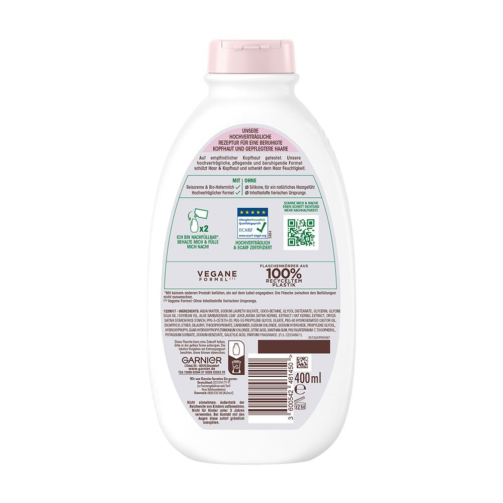 Wahre Schätze Beruhigendes Shampoo Sanfte Hafermilch - Produkt Rückansicht