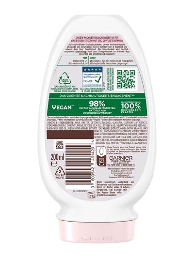 Wahre Schätze Beruhigende Spülung Sanfte Hafermilch - Produkt Rückansicht