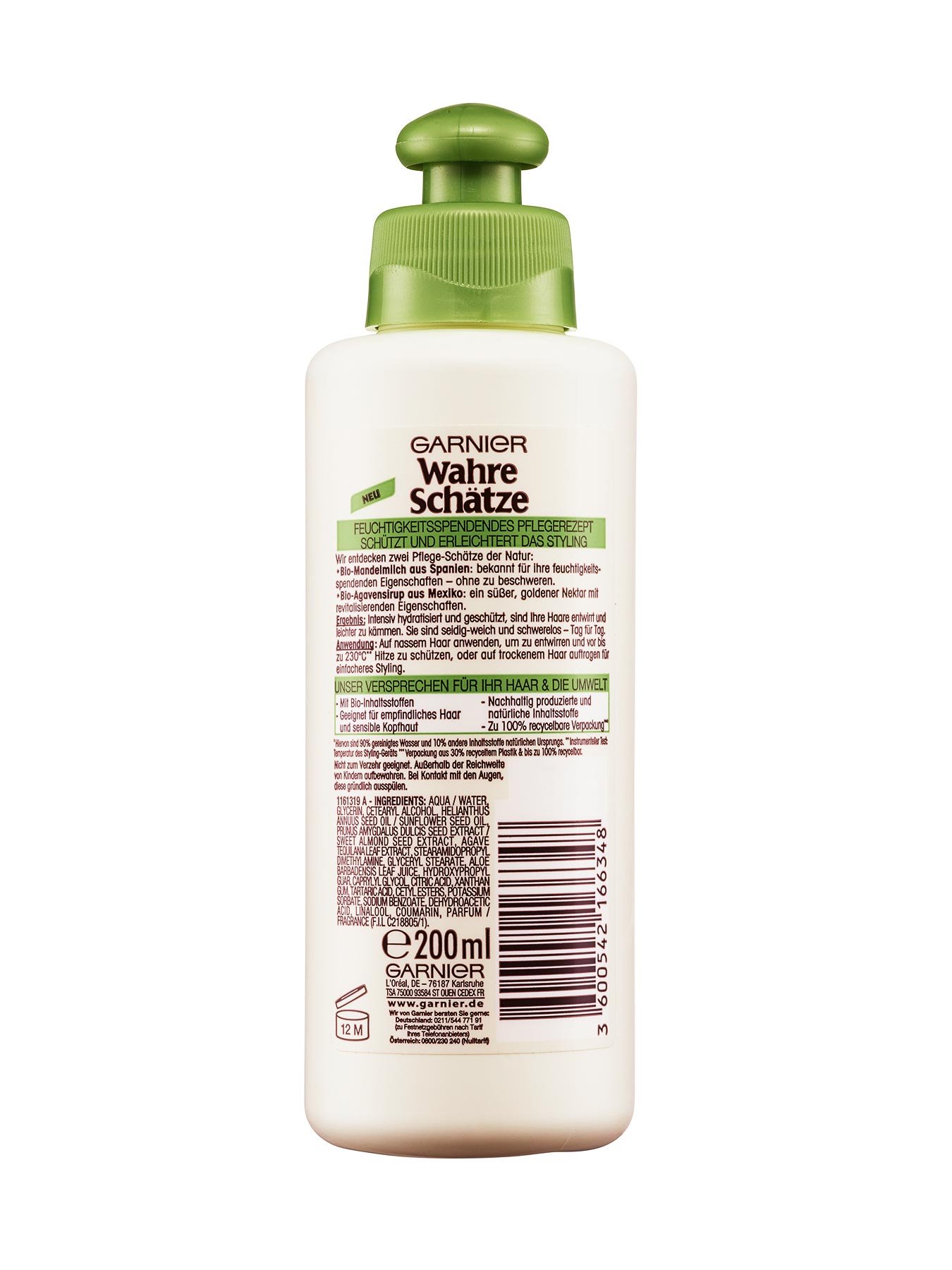 Garnier Wahre Sch tze Wohltuende Mandelmilch Cremige Hitzeschutz 