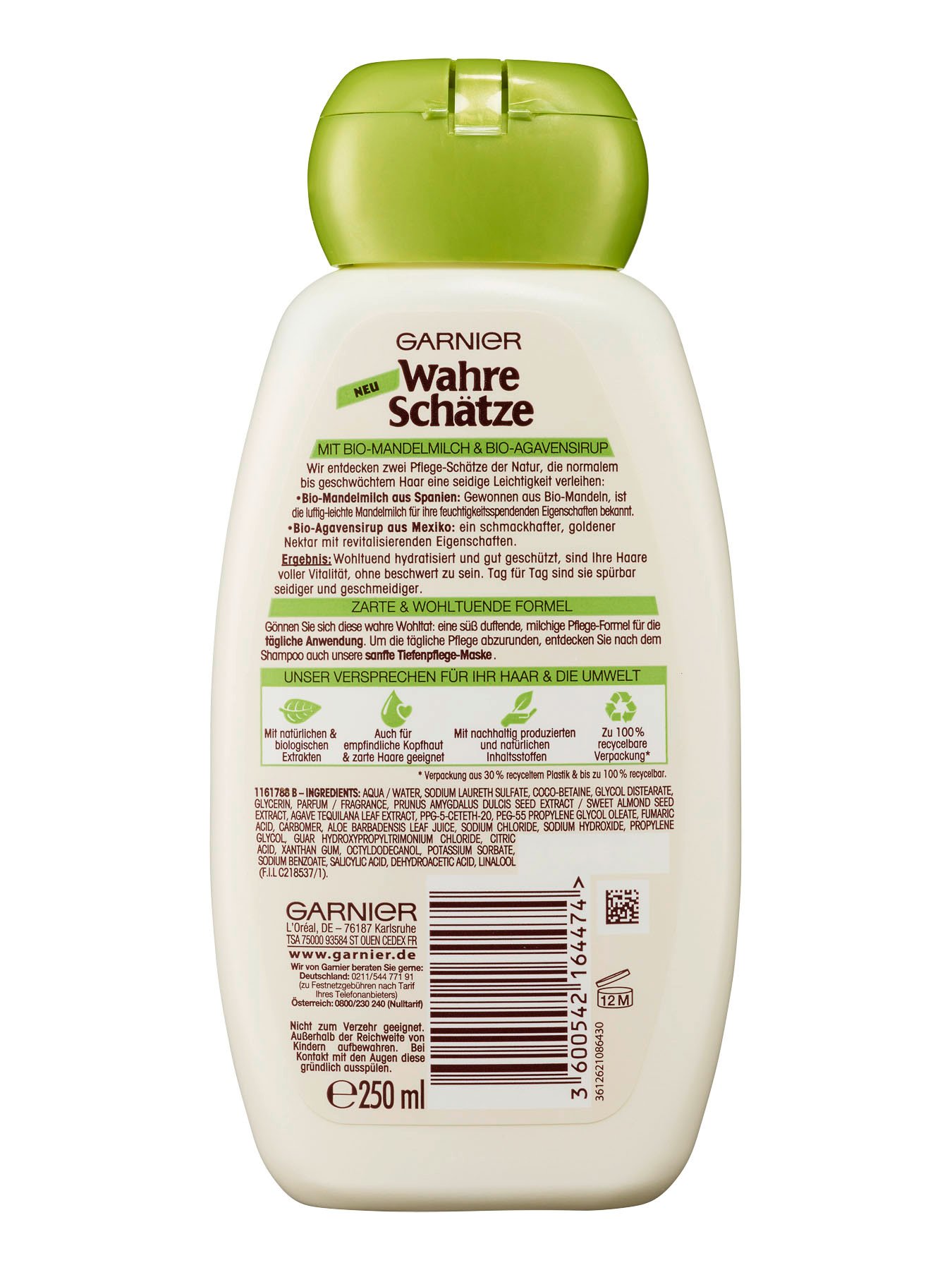 Zart Pflegendes Shampoo Wohltuende Mandelmilch Feuchtigkeitsspendend 