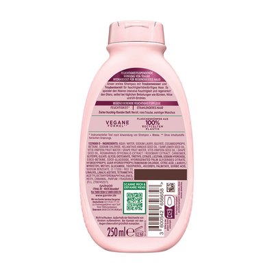Wahre Schätze Regenerierendes Feuchtigkeitsspendendes Shampoo Traube Hydraboost Rückseite